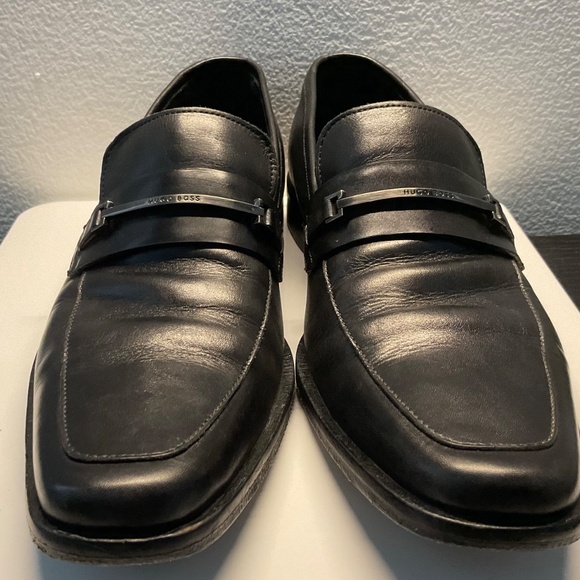 Hugo Boss loafer leather shoe used 8.5m black main image 5